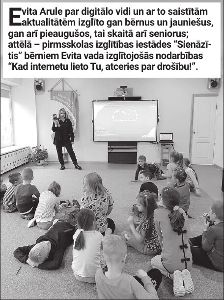 Evita Arule izglīto sabiedrību par drošību internetā un medijpratību