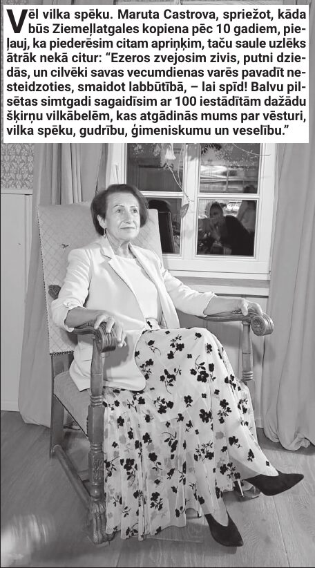 Maruta Castrova: «Agrāk talkās nāca simti»