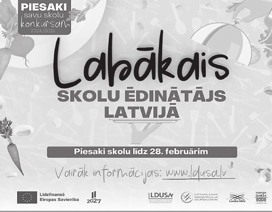 Arī šogad noteiks labākos skolu ēdinātājus Latvijā