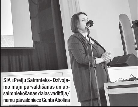 Māju vecākie un dzīvokļu īpašnieki tikās ar SIA «Preiļu Saimnieks» pārstāvjiem