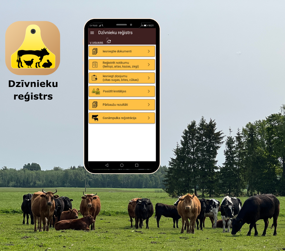 Dzīvnieku reģistra mobilā lietotne – jauna identitāte un uzlabojumi