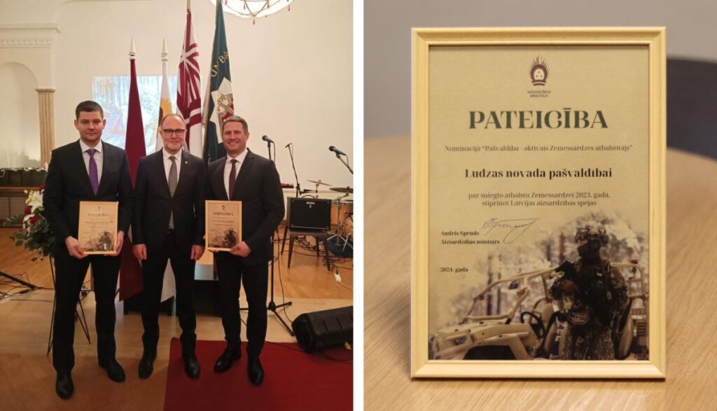 Ludzas novada pašvaldība saņem Aizsardzības ministrijas Pateicības rakstu