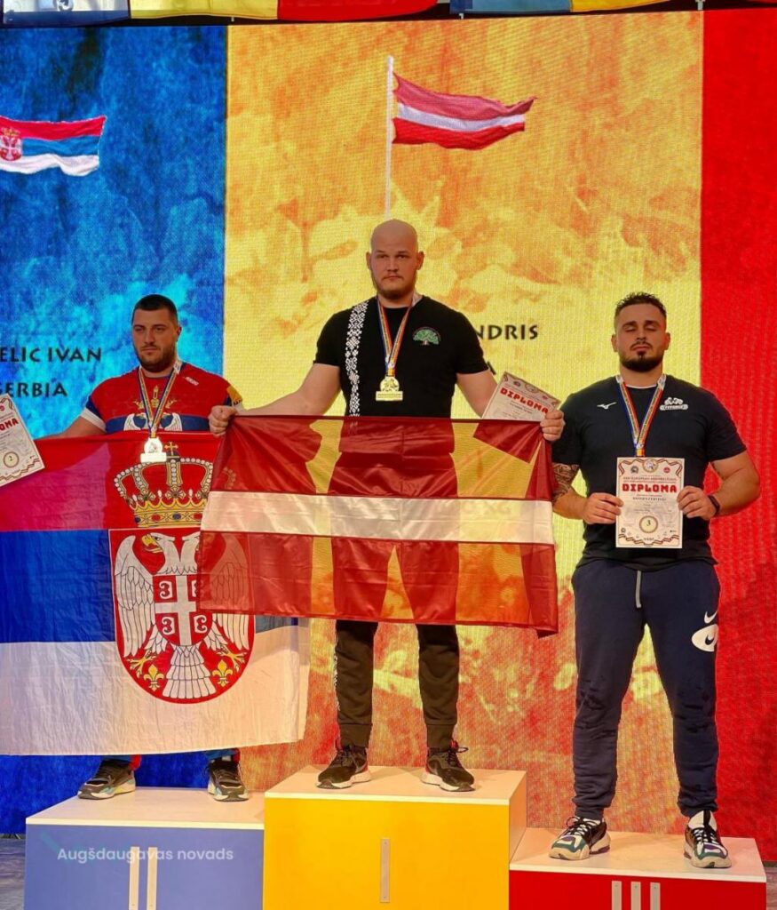 Sandris Šedis – četrkārtējs Eiropas čempions armvrestlingā