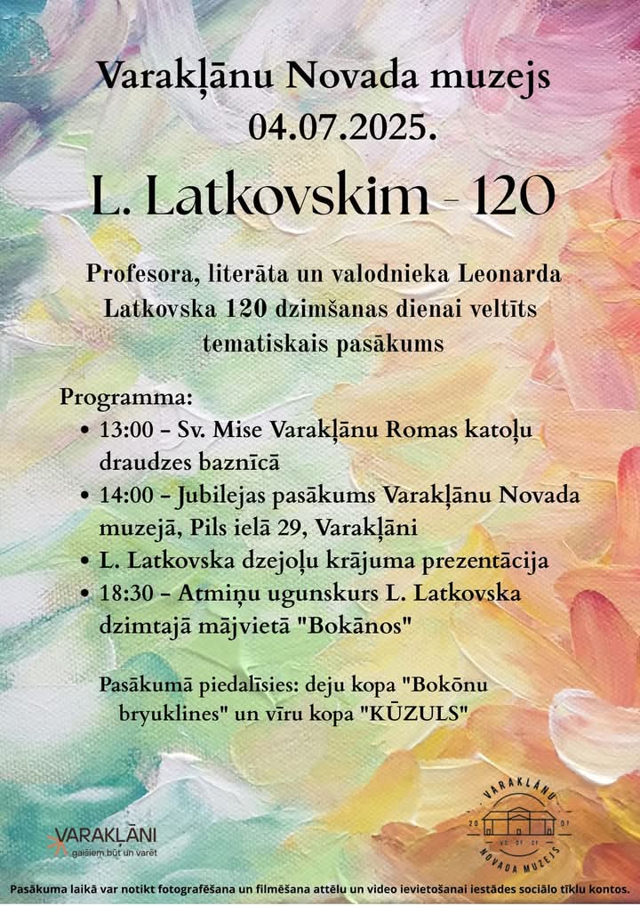 Varakļōnu nūvoda muzejā prezentēs Leonarda Latkovska grōmotu