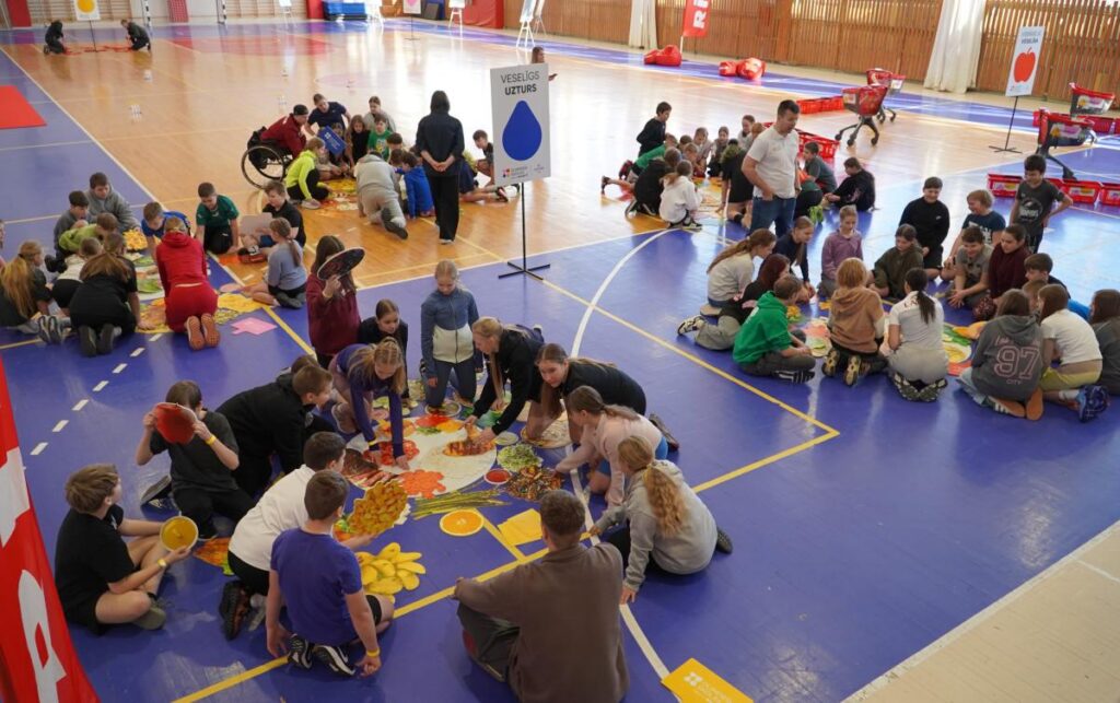 Olimpieši ciemojās pie Preiļu skolēniem