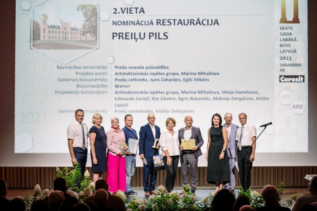 Preiļu pils ieguvusi otro vietu skatē “Gada labākā būve Latvijā 2023”