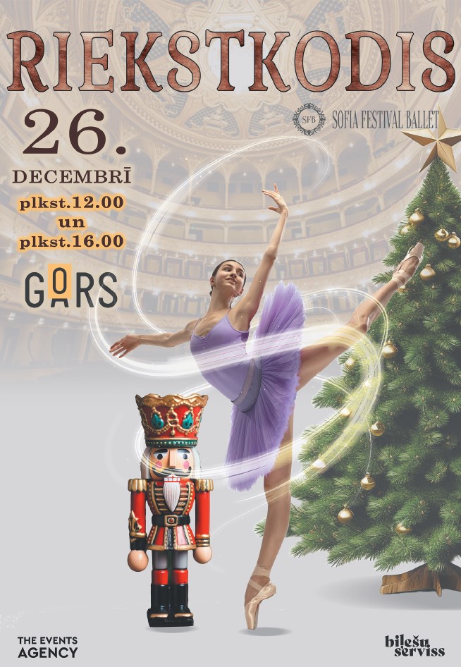 26. decembrī uz koncertzāles GORS skatuves ar svētku priekšnesumu “Riekstkodis” uzstāsies “Sofia Festival Ballet” zvaigznes.