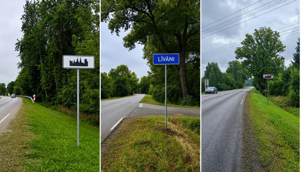 Pārvietotas Līvānu pilsētas robežas zīmes